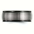 thumbnail image 4 of Edward Mirell Black Ti & Titanium Polished Grooved Ring Size 8, 4 of 4