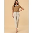 thumbnail image 3 of INSPIRE CHIC Women's Peter Pan Collar Puff Short Sleeve Tops, 3 of 5