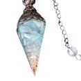 thumbnail image 3 of lionlar Pendulum Hexagonal en Cristal Générateur d'Énergie Collier Reiki pour Protection Bleu, 3 of 4
