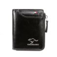 thumbnail image 1 of Mens RFID Blocking Leather Wallet Credit Card ID Holder Zipper Purse Waterproof, 1 of 8
