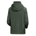 thumbnail image 4 of Veste de Pluie Imperméable pour Hommes, Légère, avec Capuche et Fermeture Éclair, Manteau de Randonnée, L, Vert Armée, 4 of 8
