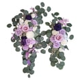 thumbnail image 3 of Rustic Artificial Flower Swag Handmade Hanging Handmade Artificial for Parties Arbor Ornament Purple, 3 of 9