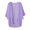 thumbnail image 4 of 2025 Cardigan Transparent Beige à Manches Courtes pour Femmes, Cardigan en Mousseline à devant Ouvert, Tenues de Vacances pour Femmes, Haut, 4 of 4