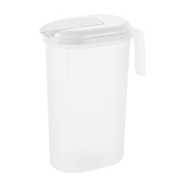 Luzkey Pitcher with Lid Cold Brew Kettle Clear Multipurpose Water Jug Drink Container for Iced Tea Milk Lemonade Beverage Restaurant 2.2L