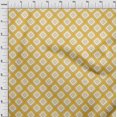 thumbnail image 3 of oneOone Silk Tabby Yellow Fabric Geometric Bandhani Sewing Craft Projects Fabric Prints By Yard 42 Inch Wide, 3 of 4