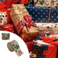 thumbnail image 2 of Vaidha Christmas Wired Ribbon Snowman Santa Claus Xmas Tree Truck Ribbon Plaids Xmas Decorative Gift Wrapping Ribbon For DIY Crafts Wreath Bow, 2 of 3