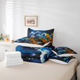 thumbnail image 4 of YST 3D Seahorse Bedding 7-Piece Ocean Animal Printed Comforter Set, Full Size, Navy Blue, 4 of 4