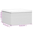 thumbnail image 4 of vidaXL Garden Footrest with Cushion Brown Poly Rattan, 4 of 4