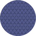 thumbnail image 1 of Ahgly Company Tapis Rond Lavable en Machine Intérieur Transitionnel Bleu, 6 Pieds Rond, 1 of 7
