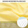 thumbnail image 3 of PiccoCasa Washed Microfiber Body Pillowcases Soft Envelope Yellow 20" x 54", 3 of 7
