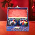 thumbnail image 2 of Portable Baoding Balls with Storage Box Durable for Kids hand baoding balls Elderly Parents Blue, 2 of 9