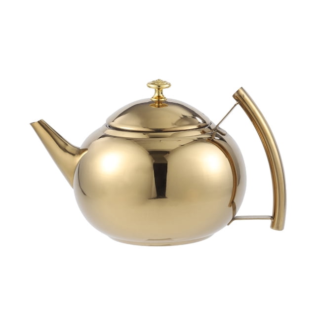 1L/1.5L/2L Polished Stainless Steel Teapot Tea Pot Coffee With Steel Teapot With Tea Leaf Filter Infuser