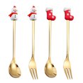 thumbnail image 2 of XZNGL Christmas Gift Sets for Family 4Pcs Stainless Steel Christmas Spoon Gift Set Dessert Spoon Fork Coffee Spoon Christmas Pendant Spoon Tableware Set Christmas Tea Gift Set, 2 of 7