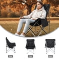 thumbnail image 3 of Halicool Heated Camping Chair, Oversized Heated Outdoor Chairs for Adults with 3 Heat Levels, Portable Folding Padded Chair for Camp, Lawn, Sports (Battery NOT Included), 3 of 5