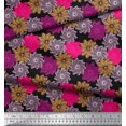 thumbnail image 2 of Soimoi polyester Crepe Fabric Flower Artistic Print Fabric by the Yard 52 Inch Wide, 2 of 3