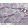 thumbnail image 3 of Soimoi Poly Georgette Fabric Leaves, & Rose Floral Fabric Prints By Yard 52 Inch Wide, 3 of 3