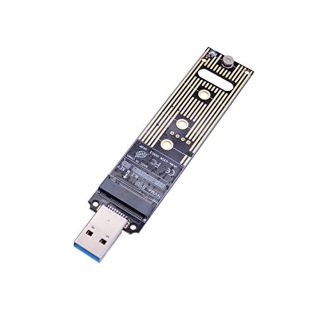M.2 NVME USB 3.1 Adapter, M-Key M.2 NGFF NVME to USB Card Reader USB 3.1 Gen 2 Bridge Chip with 10 Gbps High Performance, Compatible with Samsung 950/960/970 Evo/Pro or Other M.2 SSDs with PCI-E Type