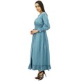 thumbnail image 3 of Bimba Robe Maxi Longue Décontractée en Coton pour Femme à Taille Smockée, 3 of 8