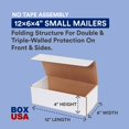 thumbnail image 4 of BOX USA Shipping Boxes Small 12"L x 6"W x 4"H, 50-Pack | Corrugated Cardboard Box Mailer for Packing, Moving and Storage 1264, 4 of 4