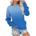 thumbnail image 1 of T-shirt Imprimé Mode pour Femmes Manches Longues Blouse Col Rond Hauts Décontractés Sweat à Capuche, 1 of 5