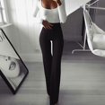 thumbnail image 2 of Leggings Élastiques Solides Mode Femme Pantalons Évasés, 2 of 6