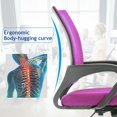 thumbnail image 2 of Dkelincs Mesh Office Chair Computer Desk Chair with 360° Casters & Armrest, Pink, 2 of 7