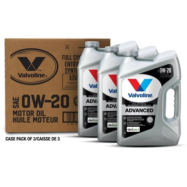 Caisse d’huile à moteur Valvoline Advanced entièrement synthétique 0W20 3X5L