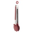 thumbnail image 2 of Way-to-Celebrate 9-Inch Stainless Steel and Silicone Kitchen Tongs, Apple, Red, 2 of 8
