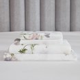 thumbnail image 2 of Move Over 4 pcs White Floral Sheet Set King Pastoral Style Fitted Sheet Flowers Pattern All Around Elastics Deep Pocket Sheet, 2 of 8
