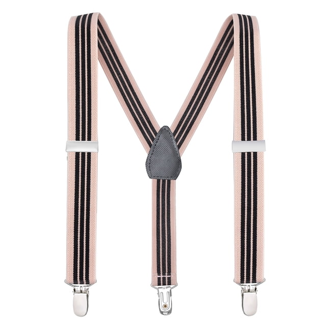 Buyless Fashion Adjustable Suspenders for Kids Toddlers Baby Elastic Solid Color 1 Inch - Y Back Design