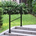thumbnail image 3 of Yiwa Heavy Duty Steel Step Handrail, 3/4/5 Step Adjustable Railing, Weatherproof Non-Slip Stair Rail for Deck, Porch, or Concrete Steps, 3 of 7