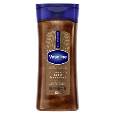 Vaseline Gel Huile Éclat Doré Cacao Vanille Huile Chatoyante, 200 ml