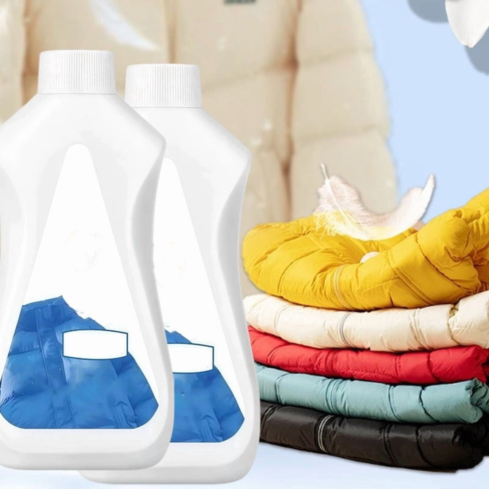 Todaioua Down Jacket Detergent Wash for Down Coats Comforters Sleeping Bags Pillows Loft Restore Deep Clean Stain Odor Remover Fluffiness Refresher Laundry Liquid