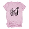 thumbnail image 4 of YLHFASHION T-shirt à Manches Courtes pour Femmes, Couleur Unie, Coupe Ample, Col Rond, Imprimé, Liquidation, T-shirt à Manches Courtes pour Femmes, 4 of 4