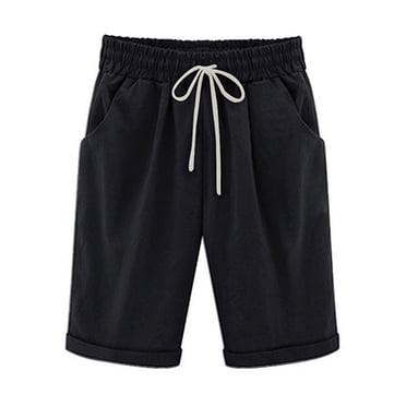 TIMIFIS Women's Lightweight Bermuda Shorts Athletic Shorts Knee Length Casual Walking Summer Shorts with Pockets - Summer