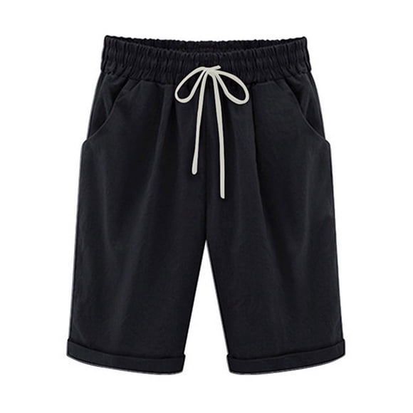 TIMIFIS Women's Lightweight Bermuda Shorts Athletic Shorts Knee Length Casual Walking Summer Shorts with Pockets - Summer