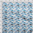 thumbnail image 4 of oneOone Rayon Blue Fabric Beach Dolphin Sewing Material Print Fabric By The Yard 56 Inch Wide, 4 of 4