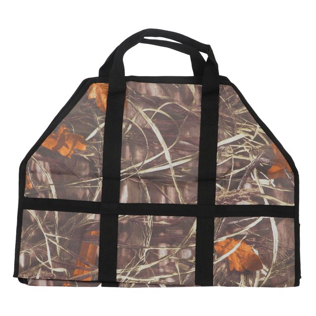 Firewood Holder Storage Bag, High Loading Capacity Multi Purpose Reinforced Handle Firewood Carrier Bag Stain Resistant Portable for Camping