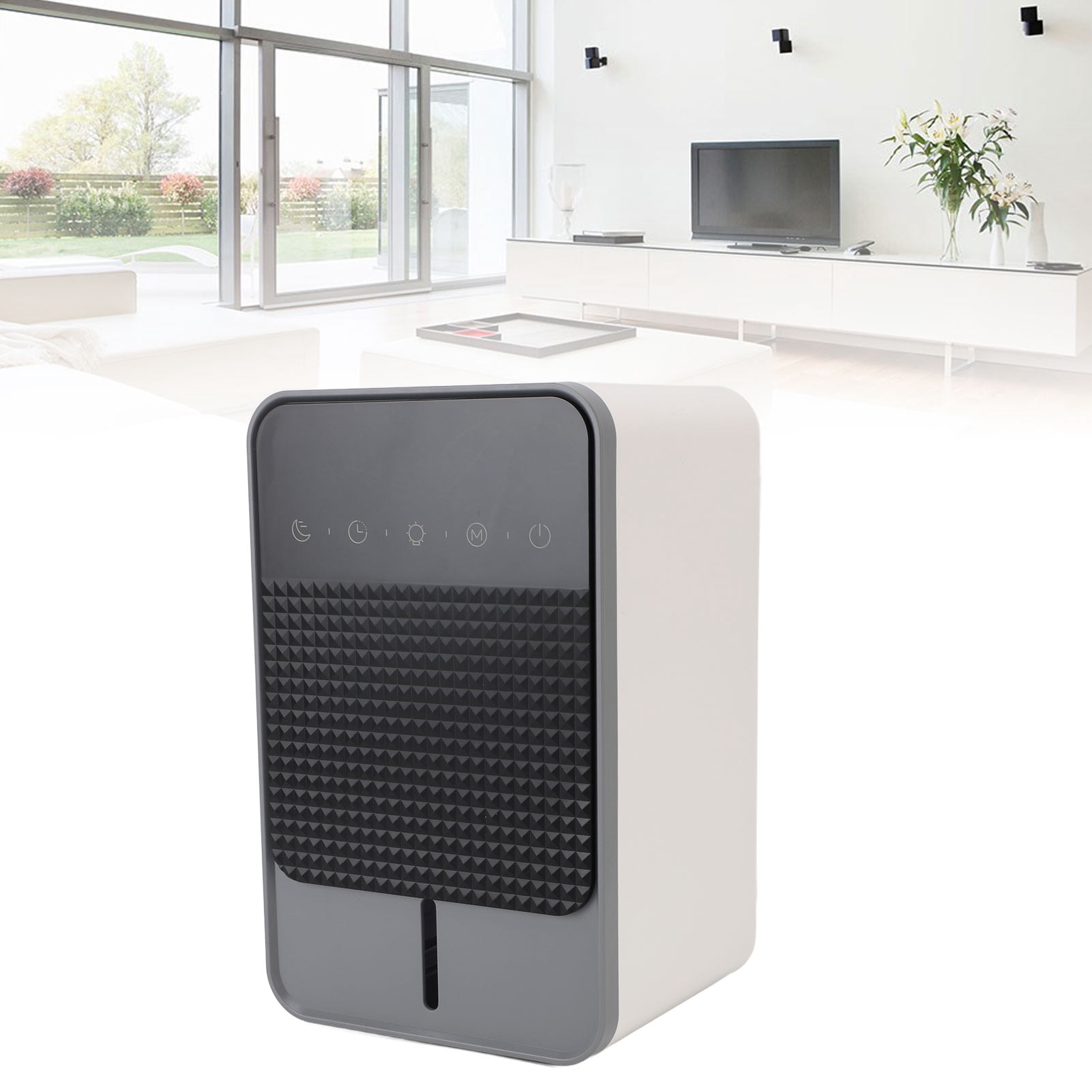 Home Dehumidifier, Auto Shut Off 7 Color Ambient Light Defrost Function Semiconductor Dehumidifier Efficient  for Bathroom US Plug