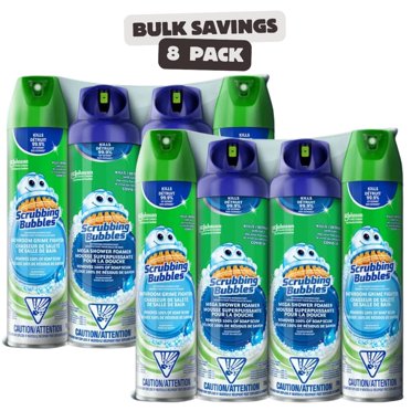 2 x Scrubbing Bubbles Mega Shower Foamer & Bathroom Cleaner Aerosol Combo