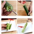 thumbnail image 2 of 4Pcs Stainless Steel Fruit Shape Spiral Coils Creative Modeling Cucumber Rotating Artistic Dish Cool Vegetable Cutter Carving Tool (Red), 2 of 7