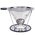 thumbnail image 1 of Reusable Coffee Filter Stainless Steel Holder Metal Mesh Funnel Baskets Brew Drip Coffee Filters Dripper Drip Coffee Filter Cup, 1 of 4