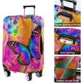 thumbnail image 4 of Travel Luggage Cover Suitcase Protector Fits 18-32 Inch Luggage Wheel Covers Patterned Travel Related Items Flower Luggage Protector Elastic Luggage Anti-scratch Suitcase Cover S, 4 of 5