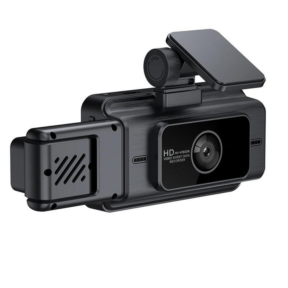 SNNROO 3 Channel Dash Cam WiFi FHD 1080P Car Camera 64GB Card  Front Dash Camera Front and Rear Inside for Cars  Mini Dashcams with Night Vision  Loop Recording 24H Parking Monitor