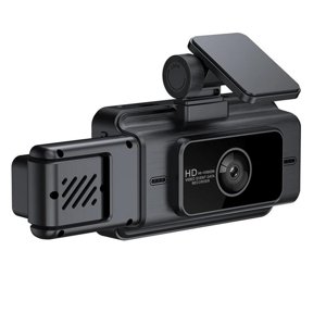 SNNROO 3 Chaîne Dash Cam WiFi FHD 1080P Caméra de voiture 64GB Card Caméra Dash avant et arrière à l'intérieur pour les voitures Mini Dashcams avec enregistrement de boucle vision nocturne 24H Moniteur de stationnement