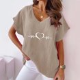 thumbnail image 1 of LSLJS T-shirts à Col en V pour Femmes Mode Confortable Blouses Féminines Hauts, Débardeurs pour Femmes, 1 of 6