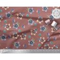 thumbnail image 3 of Soimoi Brown Rayon Fabric Leaves & Flower Floral Decor Fabric Printed Yard 56 Inch Wide, 3 of 3