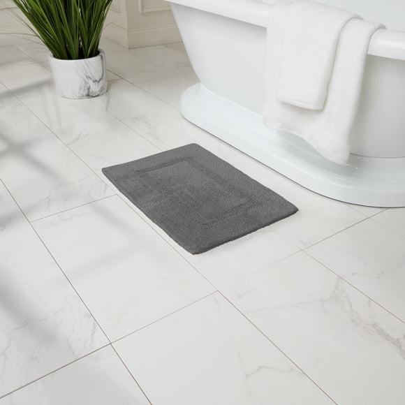 Tapis de bain en coton réversible doux et absorbant Fabstyles Basix