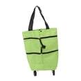 thumbnail image 3 of Foldable Cart, Easy Folding Large Capacity Shopping Cart  For Camping Green,Orange, 3 of 8