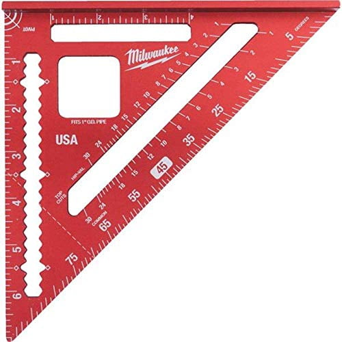 Milwaukee MLSQM070 7" Magnetic Rafter Square. Each